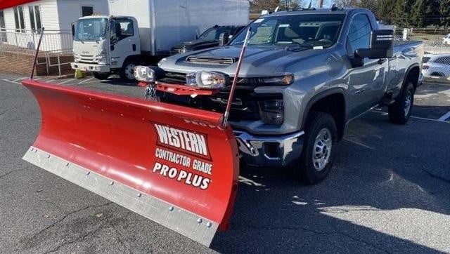 Criswell Chevrolet GMC of Gaithersburg Plow Truck parked in the lot on a bright and sunny day